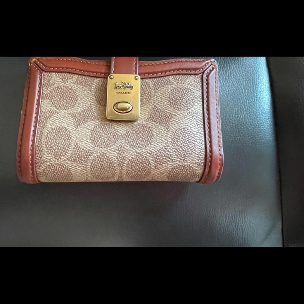 Coach Beat coated canvas and leather wallet